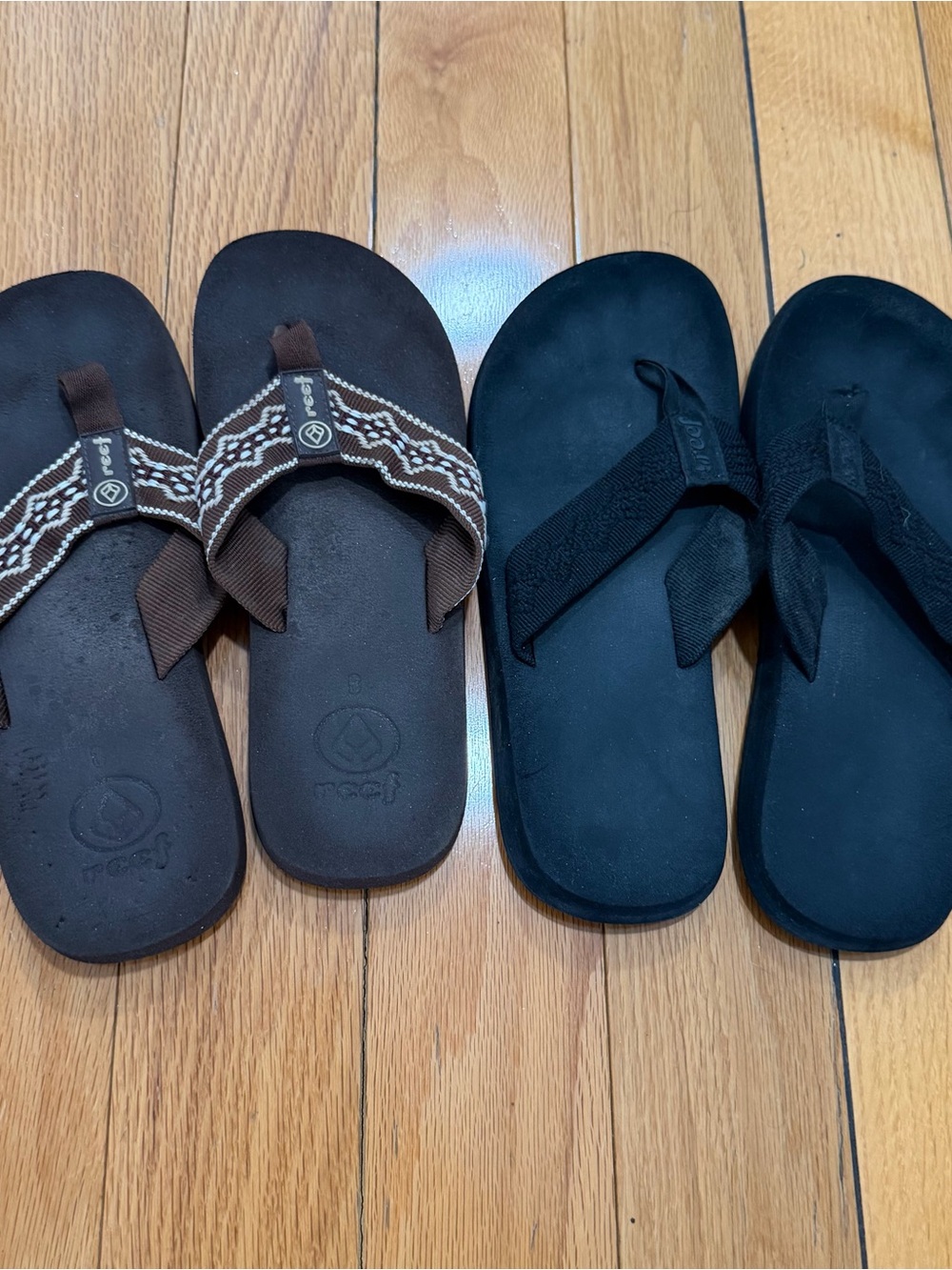 Reef Brown and Black Flip-Flop Sandals